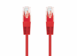 C-TECH kabel patchcord Cat5e, UTP, červený, 5m