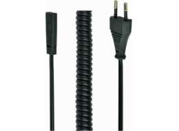 GEMBIRD PC-C1-VDE-1.8M Power curled cord C1 2x0.75 sq.mm VDE approved 1.8m