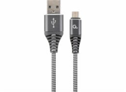 Gembird USB-A - microUSB kabel 1 m šedý (CC-USB2B-AMmBM-1M-WB2)