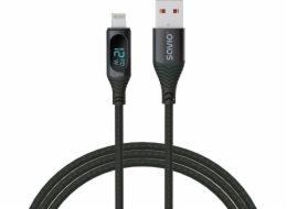 SAVIO USB - Lightning cable with display CL-173 1 m black