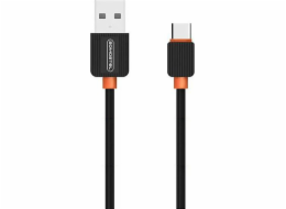 USB CABLE TYP-C 2A BLACK SOMOSTEL 2000mAh QUICK CHARGER 1M POWERLINE SMS-BP03