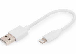 Kabel přenosu dat/USB A/Lightning MFI 0,1 m bílé nabíjení