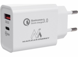 Síťová nabíječka 20W QC 3.0 PD MCE485W