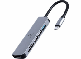 Gembird A-CM-COMBO6-02 notebook dock/port replicator Wired USB 3.2 Gen 1 (3.1 Gen 1) Type-C Grey