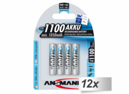 12x4 Ansmann NiMH Akku 1100 Micro AAA 1050 mAh