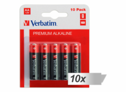 10x10 Verbatim Alkaline Batterie Mignon AA LR 06            49875