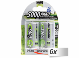 6x2 Ansmann maxE NiMH Akku Mono D 5000 mAh          5030922