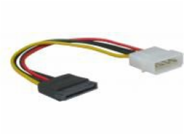 Molex - SATA, 0.2m, Wielokolorowy