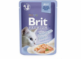 Brit KOT sasz.85g premium. SALMON FILLE gel