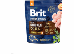 BRIT Premium by Nature Junior M Chicken - suché krmivo pro psy - 1 kg