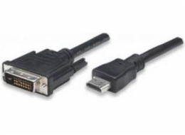 Techly HDMI - DVI-D kabel 1m černý (ICOC-HDMI-D-010)