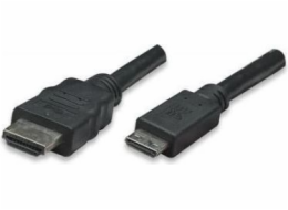 Techly HDMI Mini - HDMI kabel 1,8 m černý (ICOC-HDMI-B-015)