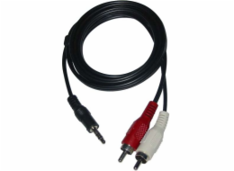 Jack kabel 3,5mm - RCA (Cinch) x2 3m černý