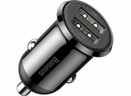 Autonabíječka Baseus Grain Pro 2x USB 4.8A (černá)