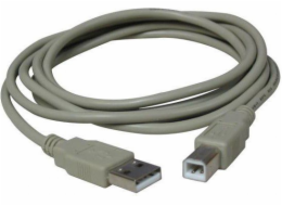 Logo kabelu USB USB-A – USB-B 1,8 m šedý (17057)