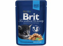 BRIT Premium Cat Kitten Chicken - mokré krmivo pro kočky - 100g