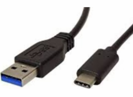 Neutrální USB-A - USB-C USB kabel 0,5 m Černý