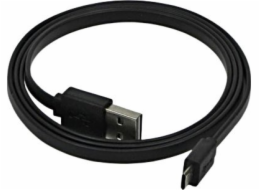 Neutrální USB kabel USB-A - microUSB 0,3 m černý (NULL)