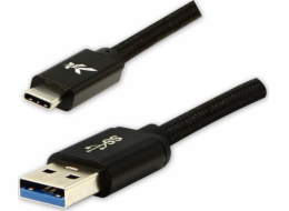 Kabel USB Logo USB-A - USB-C 2 m Černý