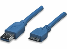 Techly USB-A - micro-B USB kabel 2 m Modrý (ICOC-MUSB3-A-020)