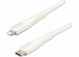 Logo USB USB-C - Lightning kabel 2 m Bílý