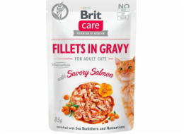 Brit Brit Care Cat Pouch Losos - filety z lososa v omáčce, mokré krmivo pro kočky, sáček 85g univerzální