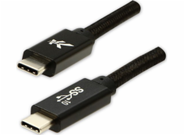 Logo kabelu USB USB-C - USB-C 1 m Černá