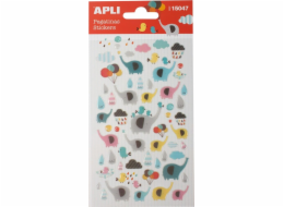 Apli Stickers APLI Elephants, se třpytkami, mix barev