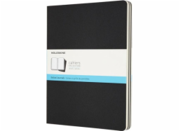 Moleskine sada 3 žurnálů MOLESKINE Cahier XL (19x25cm) tečkované, 120 stran, černé