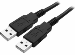 Kabel USB Logo USB-A - USB-A 1,8 m Černý