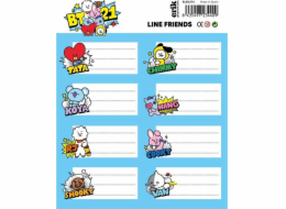 BT21 Line Friends BT21 - Sada 16 samolepek na sešity / knihy