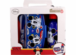 Mickey Mouse Mickey Mouse - sada Lunchbox, 400ml láhev na vodu, příbory