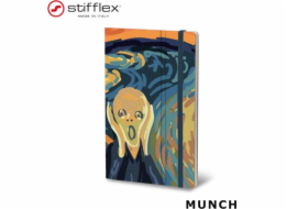 Stiffflex Zápisník STIFFLEX, 13x21cm, 192 stran, Munch