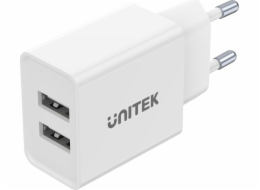 UNTIEK CHARGER 2X USB-A 12W WHITE P1113A-EU