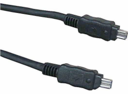 Firewire 4pinové logo – Firewire 4pinové, 2m, černé (17069)