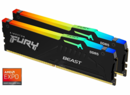 KINGSTON DIMM DDR5 16GB (Kit of 2) 5200MT/s CL36 FURY Beast RGB EXPO