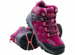 Hi-Tec dětské boty Kaori Mid Wp Jrg Dark Purple/fialová/růžová velikost 33