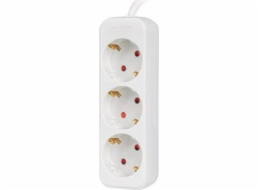 LANBERG Power strip 3x Shuko 1.5m white