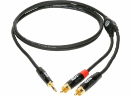 Kabel Klotz Jack 3,5mm - RCA (Cinch) x2 0,9m černý