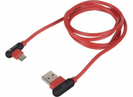 USB kabel Natec Extreme Media USB Type-C - USB (M), 1m, lomený, červený