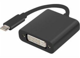 Lanberg USB adaptér Lanberg USB TYPE-C(M)-DVI(F)(24+5) Dual Link adaptér 15cm černý