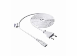 Akyga napájecí kabel 1.5m/250V/CEE 7/16-IEC C7 - bílá