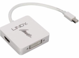 Lindy DisplayPort Mini - HDMI - DVI-I AV adaptér bílý (41039)