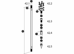 ELKO-BIS Kompletní zemní tyč fi20 pozink 3m (2x1,5m) ELKONOMIC 41.10.1 B OG - 94181002