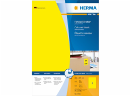 Herma Color etikety A4, samolepící, žlutý matný papír, 100 ks (4401)