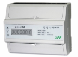 F&amp;F Elektroměr MID 3fázový 100A 230/400V s LCD displejem LE-03D
