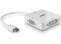 Lindy DisplayPort Mini AV adaptér – HDMI – D-Sub (VGA) – DVI-I bílý (38297)