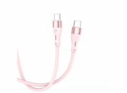 Tellur Silicone Type-C to Type-C cable PD60W 1m pink