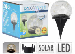 Lampa solární koule 10 cm 15 LED sklo