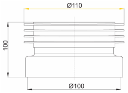 Manžeta WC přímá 110mm A99